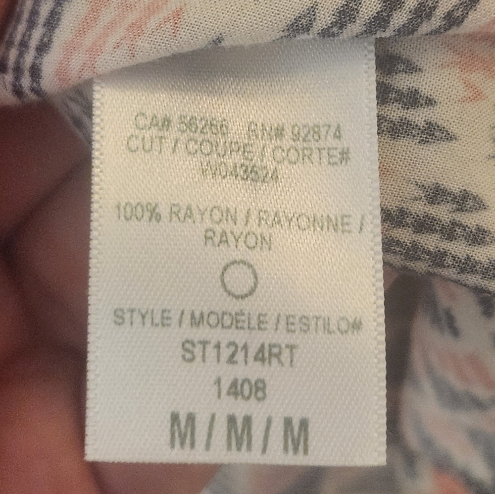 Splendid Triangle Print Button Down Shirt Medium … - image 5